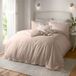 Wylder Nature Tilly dekbedovertrekset - 100% getrommeld katoen, minimaal ruches beddengoed met elegante rand (Blush Pink - King)