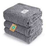 luciphia 1 pak 3 kalmerende dekens pluizige premium fleece huisdier deken zachte sherpa plaid voor hond puppy kat grijs klein (58,4 x 16")