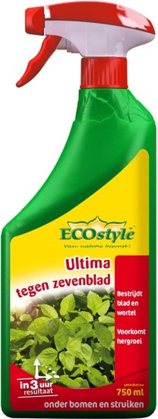 ECOSTYLE Ultima zevenblad - onkruidbestrijdingsmiddel tegen hardnekkig onkruid - spray 750 ml Binnen 3 uur resultaat tegen zevenblad