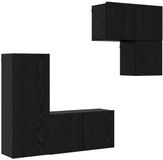 vidaXL TV-kast Zwart Eiken Bewerkt Hout 40 cm Hoog 30 cm Breed