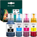 Evoke Set van 4 flessen Epson 101 CMYK printerinkt, 130 ml zwart, 70 ml per kleur
