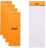 Rhodia Notitieblok - Schrijfblok - N8 - Gelijnd - 80g - Oranje - 80 vel - 10 stuks