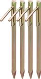 Relaxdays Grondpennen - Set van 4 - Voor Harde Ondergronden - 30,5 cm - Goudkleurig