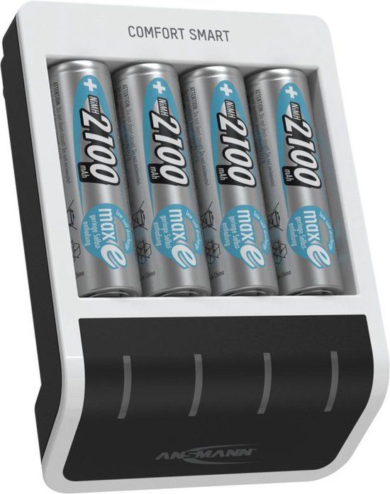 Ansmann Oplader Comfort Smart - Batterij Oplader - AA/AAA - 4 Batterijen