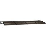 DESIGN IN Auvent De Porte Noir 350 X 100 Cm En Polycarbonate