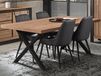 SIMETTRA Table à manger rectangulaire 200 cm chêne écarlate