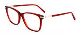 Ferragamo SF3013 Transparent red 55/15/140 WOMAN Brilmonturen