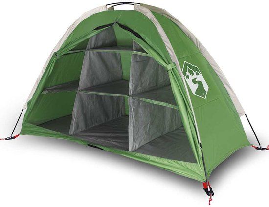 vidaXL Opbergtent 9 vakken waterdicht groen