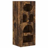 vidaXL - Dressoir - ELST - Rook - Eiken - 40 x 35 x 100,5 cm - Bewerkt hout