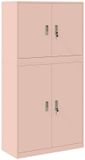 vidaXL Opbergkast Roze Staal 90 x 40 x 175 cm