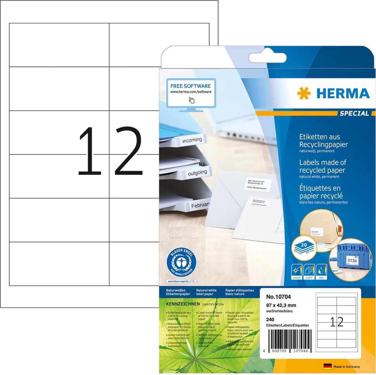 HERMA 10704 Recycling etiketten