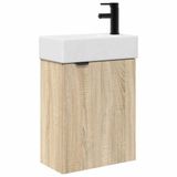 vidaXL Badkamermeubel met kraan Sonoma Eiken 45,5 x 22,5 x 84 cm