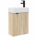 vidaXL Badkamermeubel met kraan Sonoma Eiken 45,5 x 22,5 x 84 cm