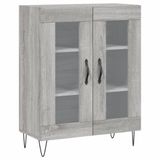 vidaXL Dressoir, grijs Sonoma, 69,5 x 34 x 90 cm, houtvezel