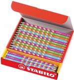STABILO EASYgraph S - Ergonomische Grafietpotlood - Hardheid HB - Schoolverpakking 40 x Rechtshandig & 8 x Linkshandig