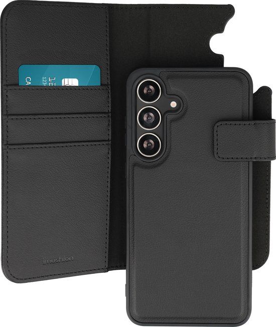 imoshion Hoesje - Geschikt voor Samsung Galaxy S25 FE - Uitneembare 2-in-1 Luxe Bookcase - Zwart