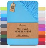 NatureMark Microvezel hoeslaken 120x200cm turquoise