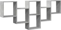 vidaXL Wandschap 159x18x66 cm bewerkt hout betongrijs