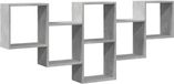 vidaXL Wandschap 159x18x66 cm bewerkt hout betongrijs