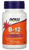 Now Foods B-12 1000mcg (100 pastilles) non aromatisé