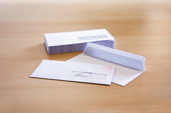 Raadhuis dienstenvelop - 110x220mm - DL (EA5/6) - venster rechts - gegomd - wit - 500 stuks - RD-202030