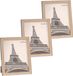 Arte r 3x stuks cadre photo en plastique argenté avec bois adapté pour une photo de 20 x 25 cm