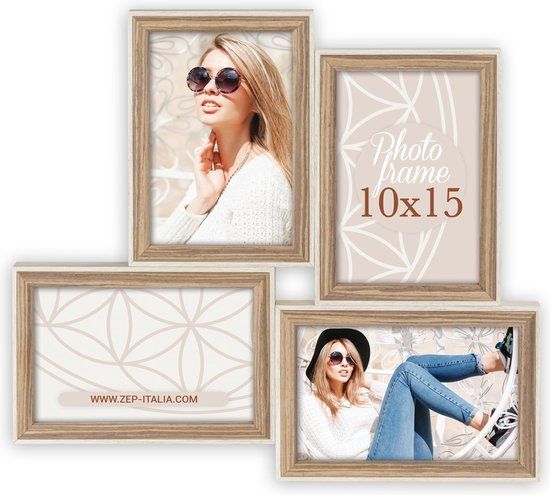 Goldbuch Kriss Collage Fotolijst - 4 Foto's - 10x15 cm - Hout - Bruin