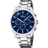 Lotus Herenhorloge 18922/1 Chronograaf Blauw Zilverkleurig Staal