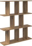 vidaXL Wandplank Artisanaal eiken 102 x 20 x 96 cm Bewerkt hout