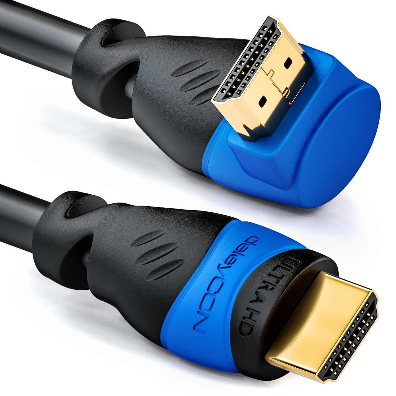 deleyCON MK244 HDMI Kabel - 1m - Zwart/Blauw - 2.0b - 4K - 3D