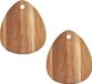 Zeller Houten Snijplank Druppel Vormig - 2 Stuks - 26 x 30 x 2 cm