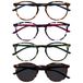 Opulize Met 4 Stuks Leesbril Met Zon Lezer Groot Ronde Bruin Purper Groen Mannen Vrouwen RRRS60-2562 +2,50