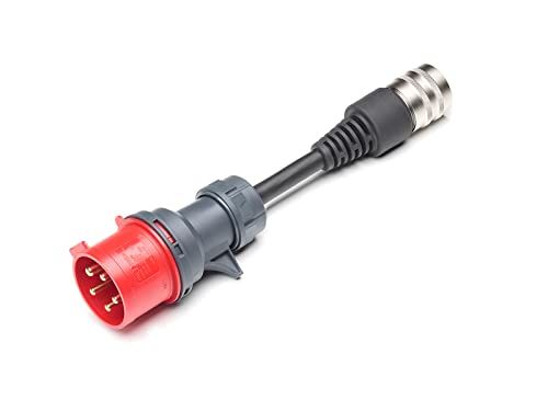 Juice Connector - CEE32 Red Adapter for Car Charger - Charging Solution with Automatic Adjustment - Compatible with Juice Booster 2 & 3 air Mobile Wallbox