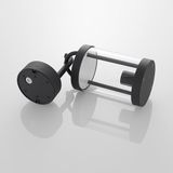 Lucande Wandlamp buiten - 1 licht - Aluminium, glas - H: 30 cm - E27 - donkergrijs, transparant