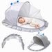Moustiquaire pour bébé à motif (gris)