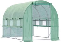 Outsunny Foliengewächshaus, verzinkter Stahl, PE-Grün, 295L x 200B x 200H cm