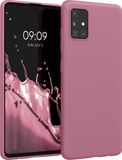 kwmobile telefoonhoesje geschikt voor Samsung Galaxy A51 - Hoesje voor smartphone - Back cover in donkerroze