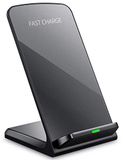 Tec-Digi Draadloze Qi-oplader voor mobiele telefoon, snellader voor Samsung iPhone telefoon, Qi-gecertificeerd, zwart