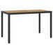 Table de jardin en acacia 123x60x74 cm massif noir et brun