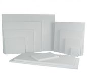 Rayher hobby materialen 2x Handbespannen schildersdoeken 30 x 30 cm - Canvasdoeken 2 stuks