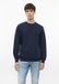s.Oliver - Heren - Navy - Katoen - Ronde hals - Lange mouw - Effen - Regular Fit - Maat L