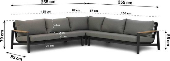 Coco Ralph/Riviera 75 cm hoek loungeset 4-delig