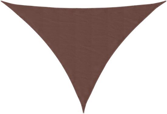 vidaXL Zonnescherm Driehoekig 5x5x6m Oxford Stof Bruin
