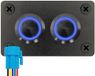 ProRide Interrupteur à bascule en métal 12-24V OFF-(ON) - Panneau encastré double - 19mm - IP67 - Indicateur LED Bleu