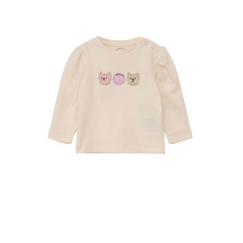 s.Oliver s.Oliver baby longsleeve met printopdruk ecru