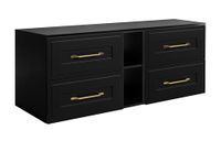 3xE living Meuble sous-vasque suspendu 180 cm, noir