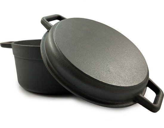 Grill Guru Dutch Oven Reversible - 30 cm - Zwart