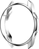 DrPhone SGW TPU case - Extra Dun - Geschikt voor Samsung Galaxy Watch 3 / 45mm - Flexibele Bumper - Zilver