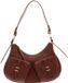 Coccinelle Leren schoudertas handtas Mavery Pocket Shoulder Bag Grained Leather Cognac bruine