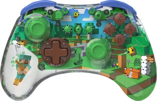 REALMz Draadloze Controller - LED - Minecraft Forest - Nintendo Switch